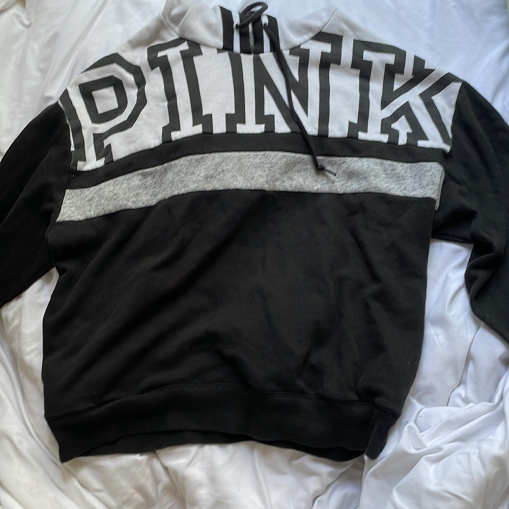 Black grey and white PINK pull over